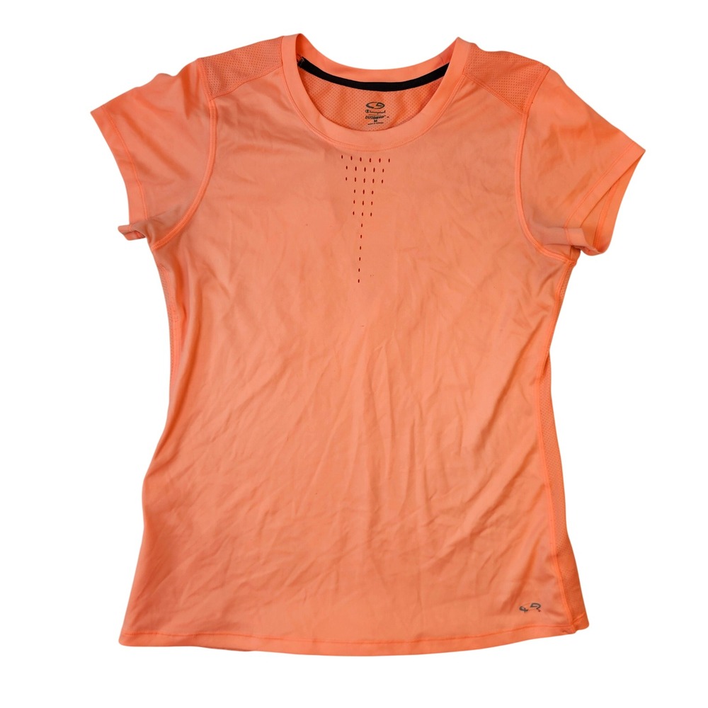 Champion Duo Dry Womens Short Sleeve Activewear Tee Orange M